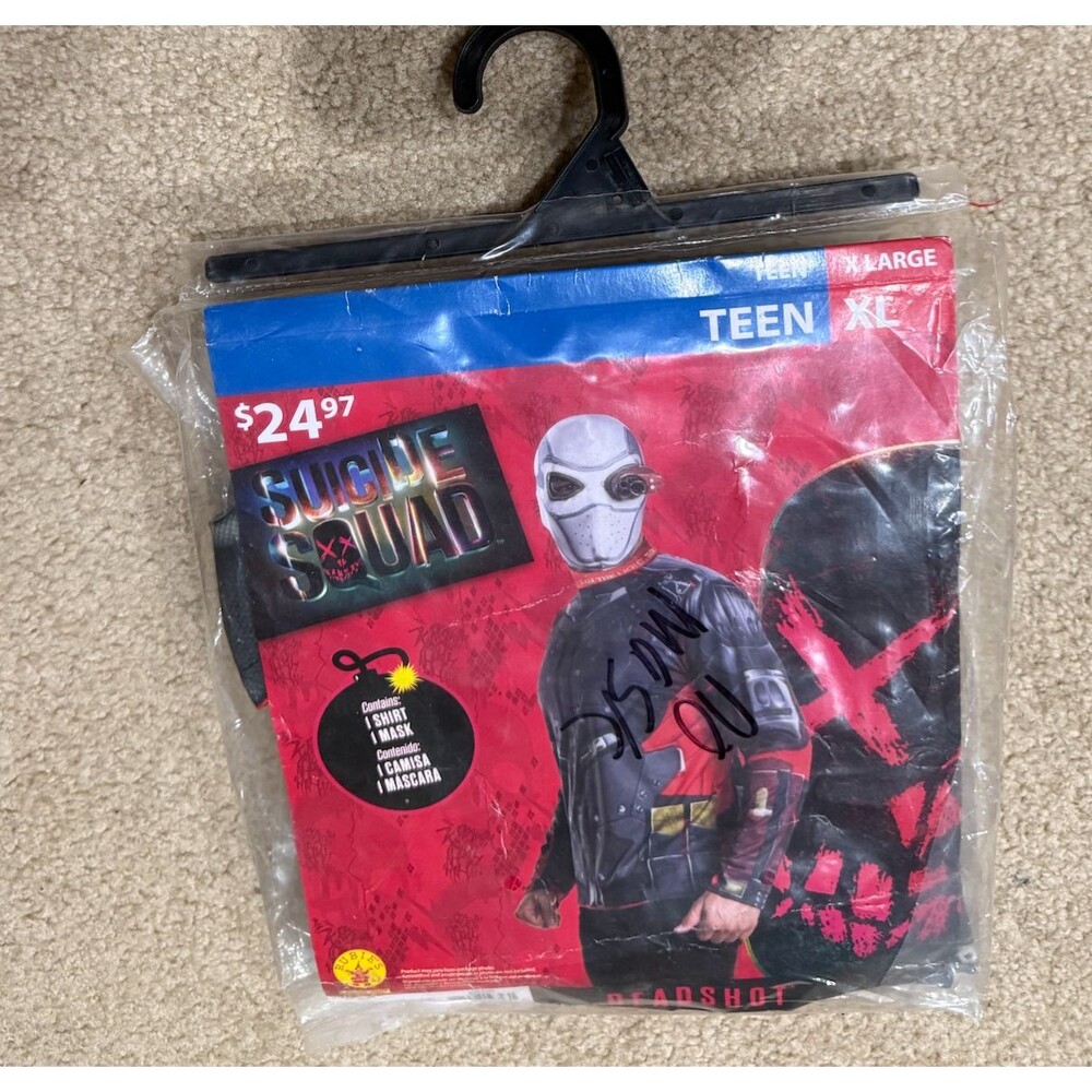 The Suicide Squad DEAD SHOT Teen XL Mask Cosplay Halloween Costume Missing Mask